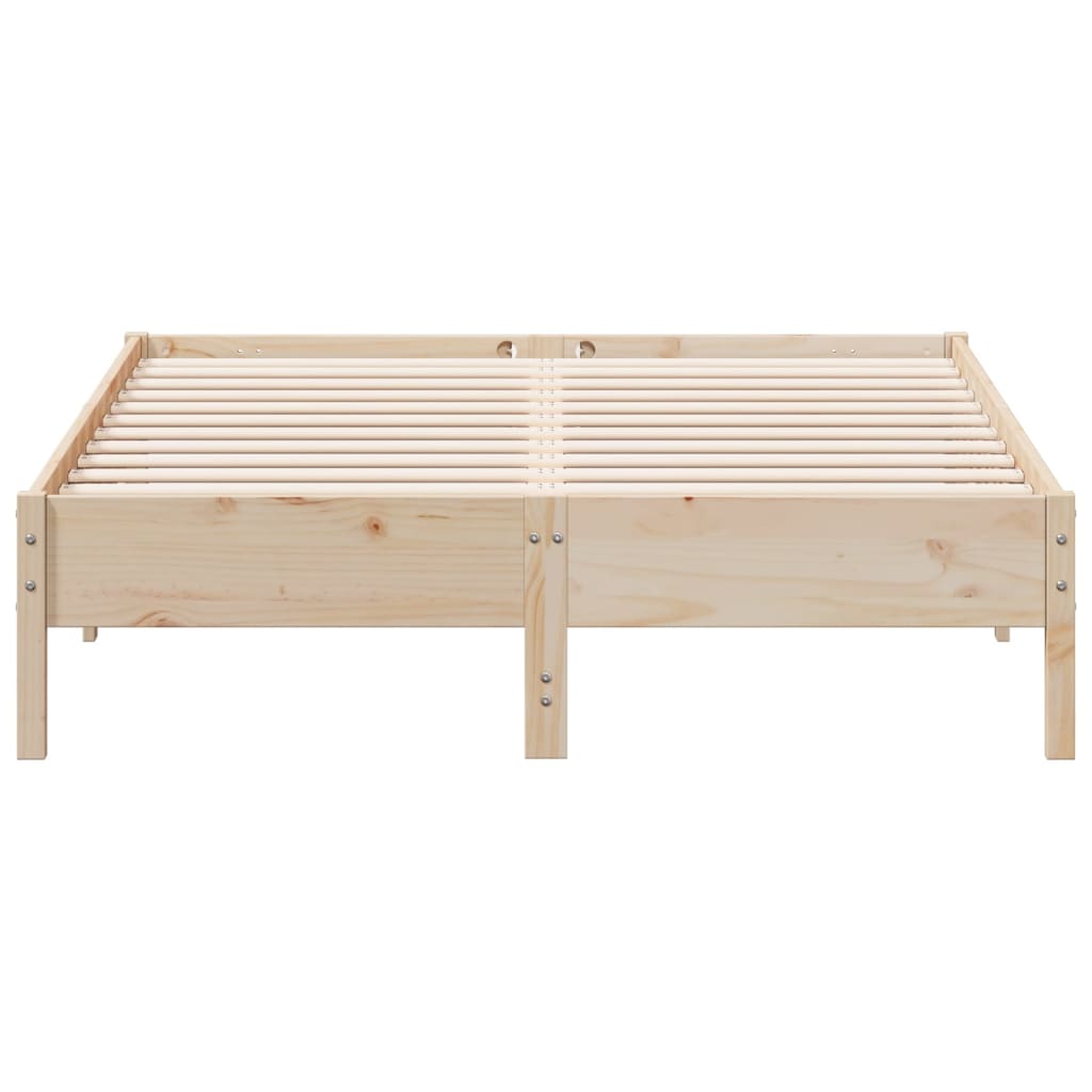 Bed Frame without Mattress 140x200 cm Solid Wood Pine