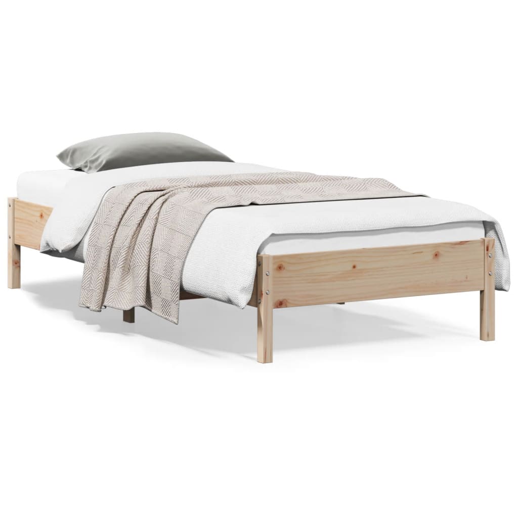 Bed Frame without Mattress 100x200 cm Solid Wood Pine