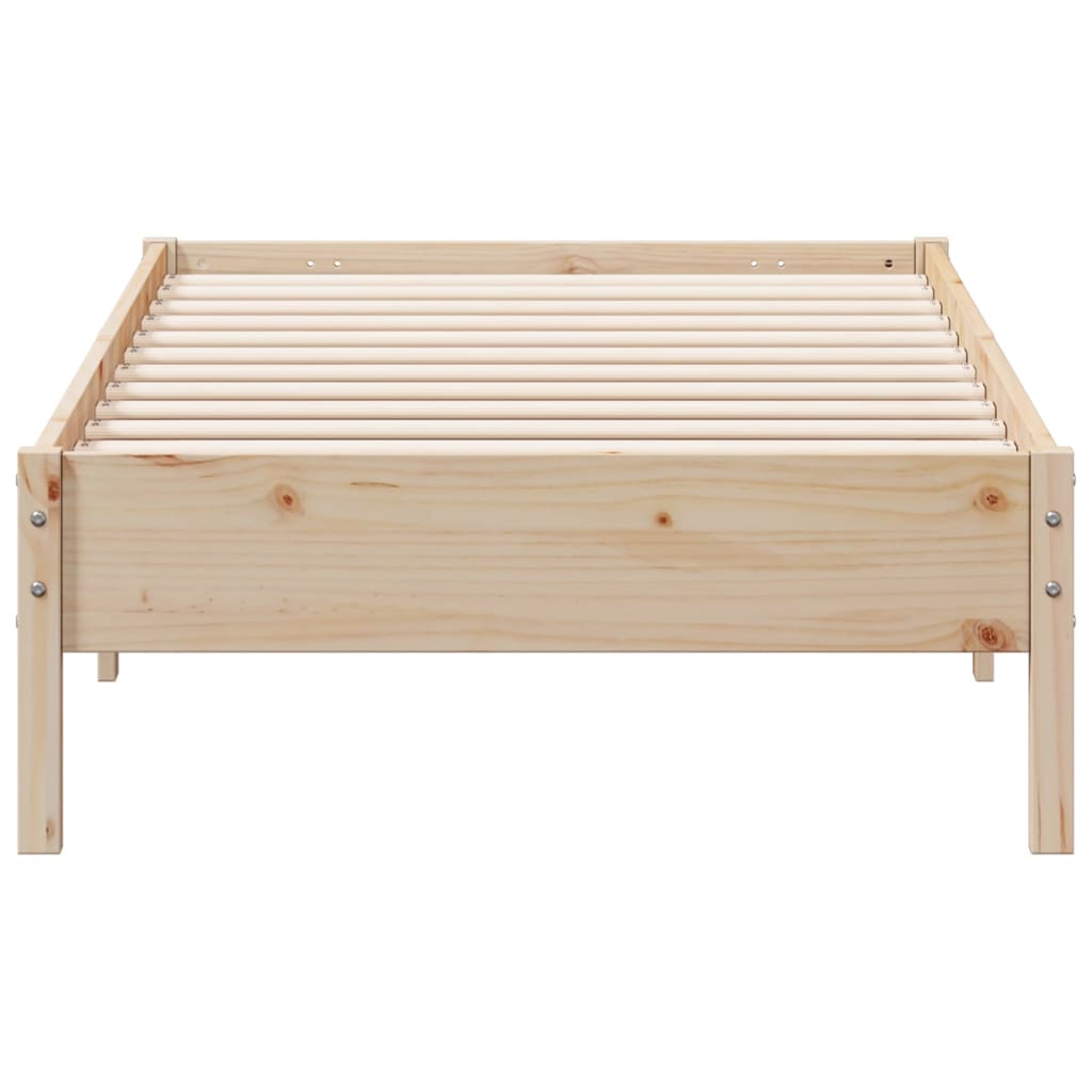Bed Frame without Mattress 90x200 cm Solid Wood Pine