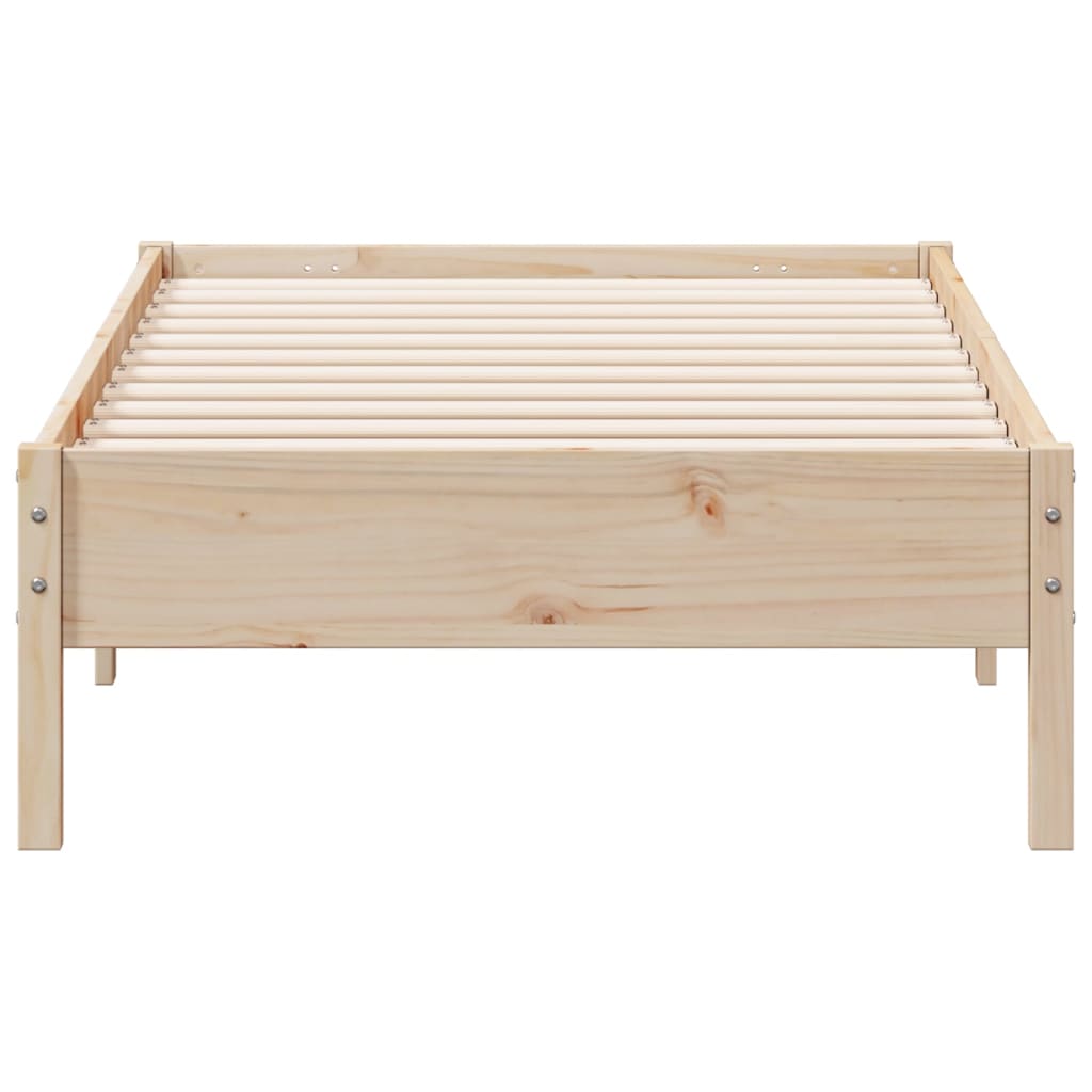 Bed Frame without Mattress 75x190 cm Small Single Solid Wood Pine