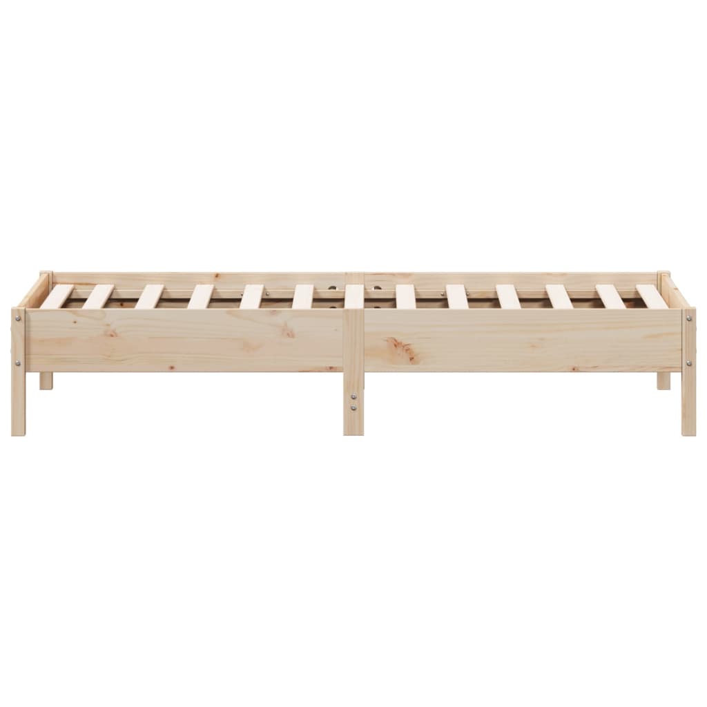 Bed Frame without Mattress 75x190 cm Small Single Solid Wood Pine