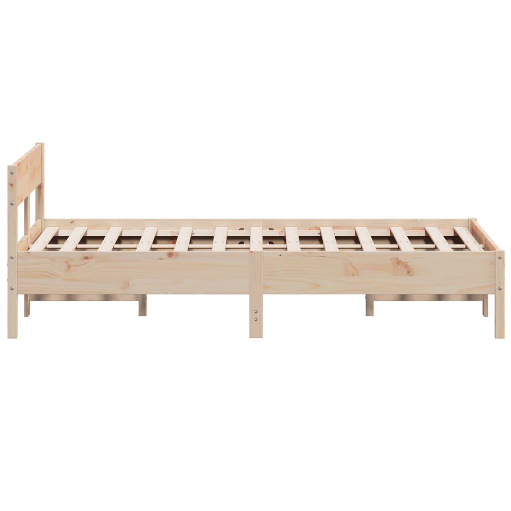Bed Frame without Mattress 150x200 cm King Size Solid Wood Pine