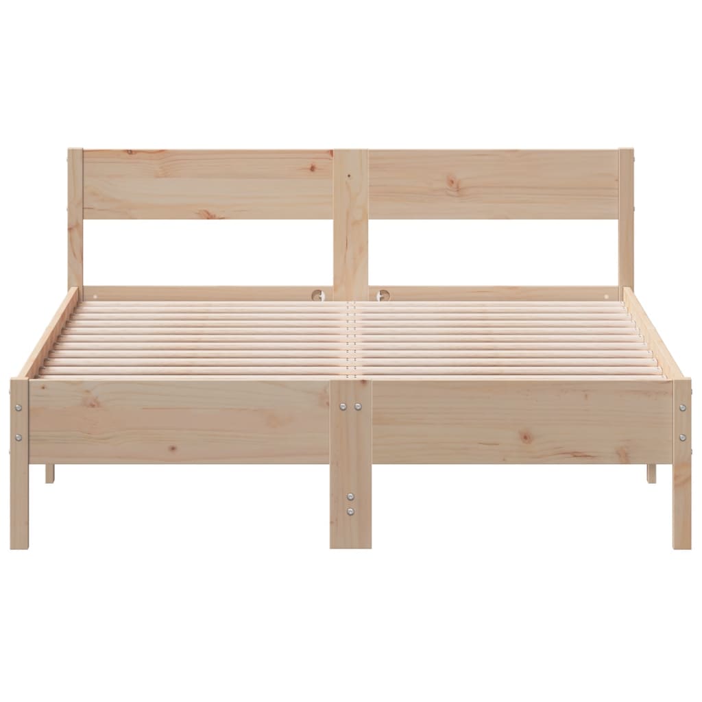 Bed Frame without Mattress 120x200 cm Solid Wood Pine