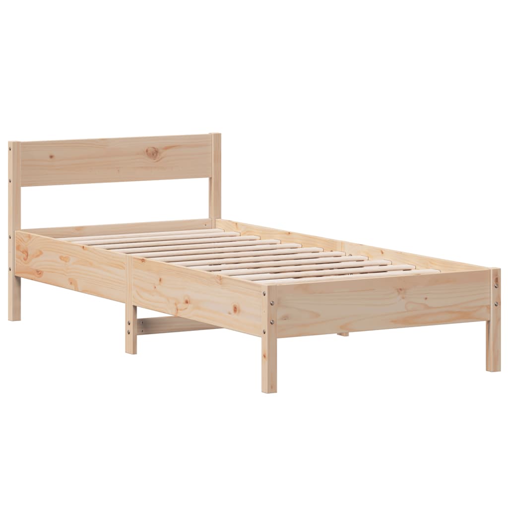 Bed Frame without Mattress 90x190 cm Single Solid Wood Pine