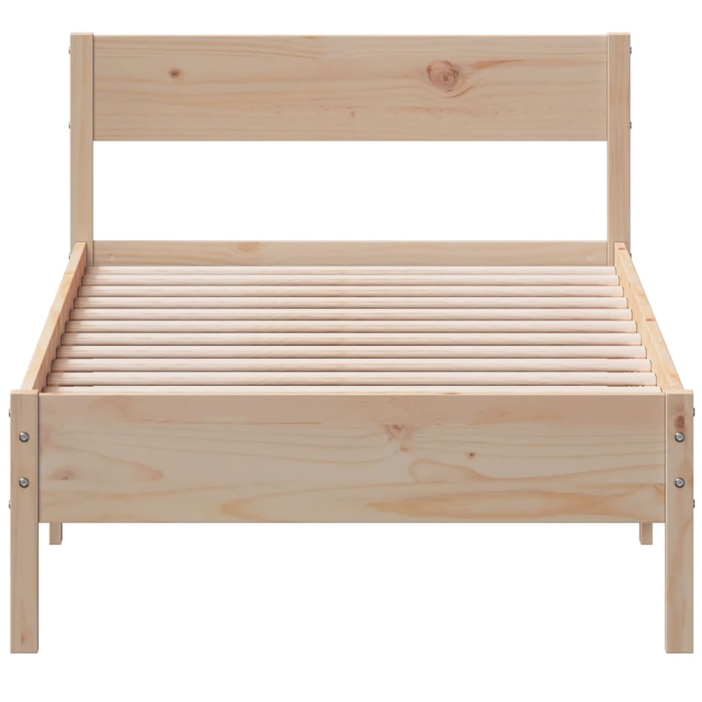 Bed Frame without Mattress 90x190 cm Single Solid Wood Pine