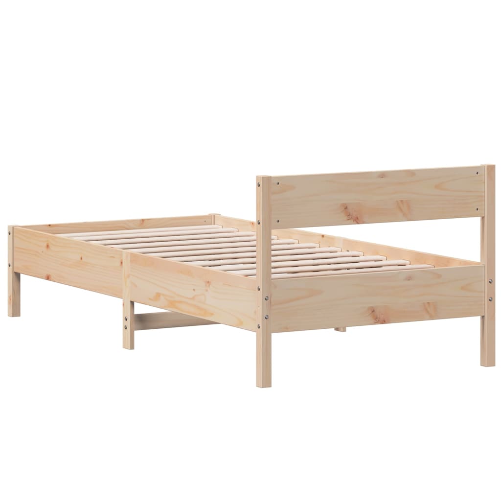 Bed Frame without Mattress 90x190 cm Single Solid Wood Pine