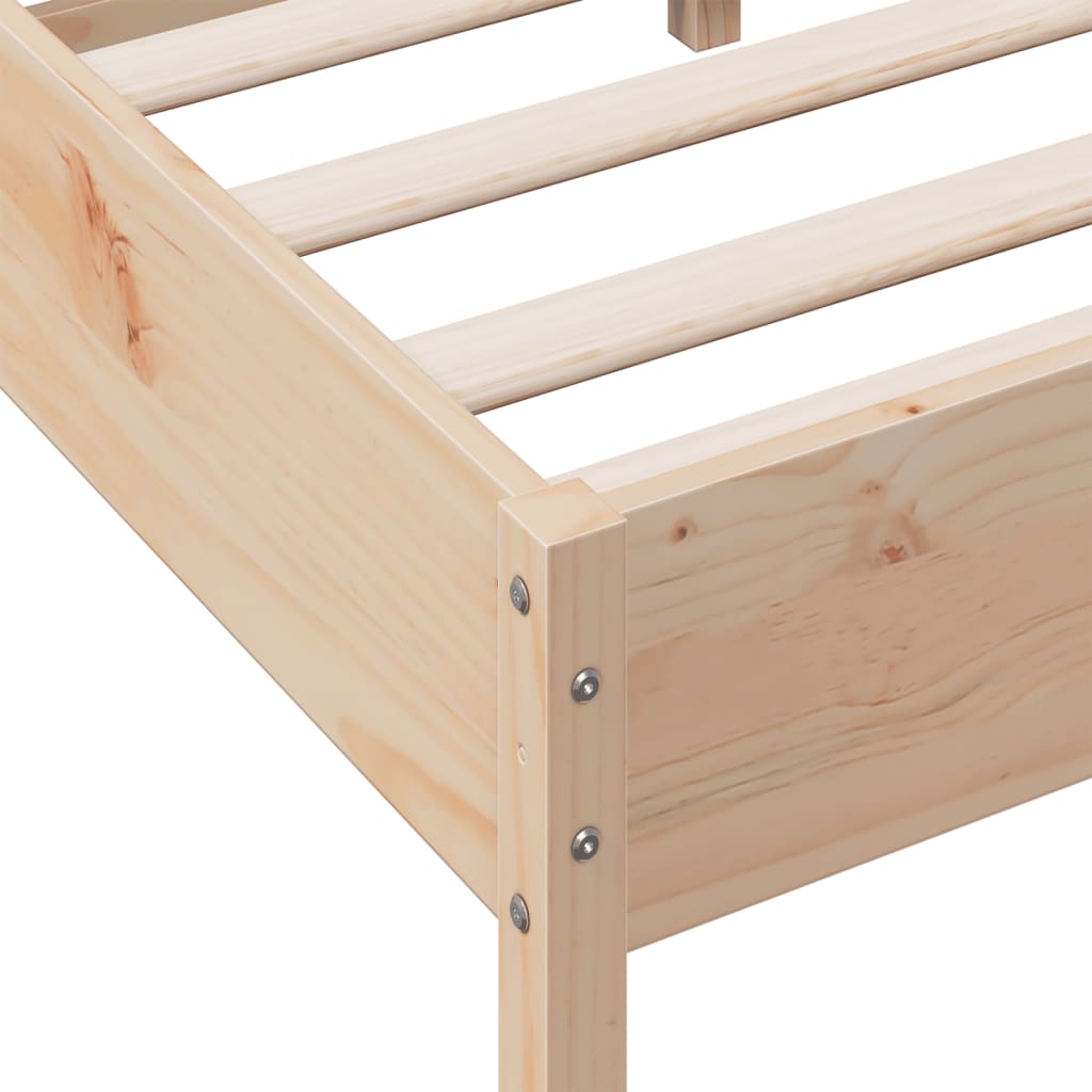 Bed Frame without Mattress 90x190 cm Single Solid Wood Pine