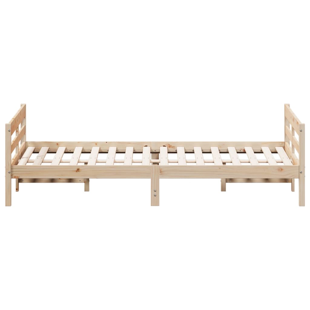 Bed Frame without Mattress 120x200 cm Solid Wood Pine