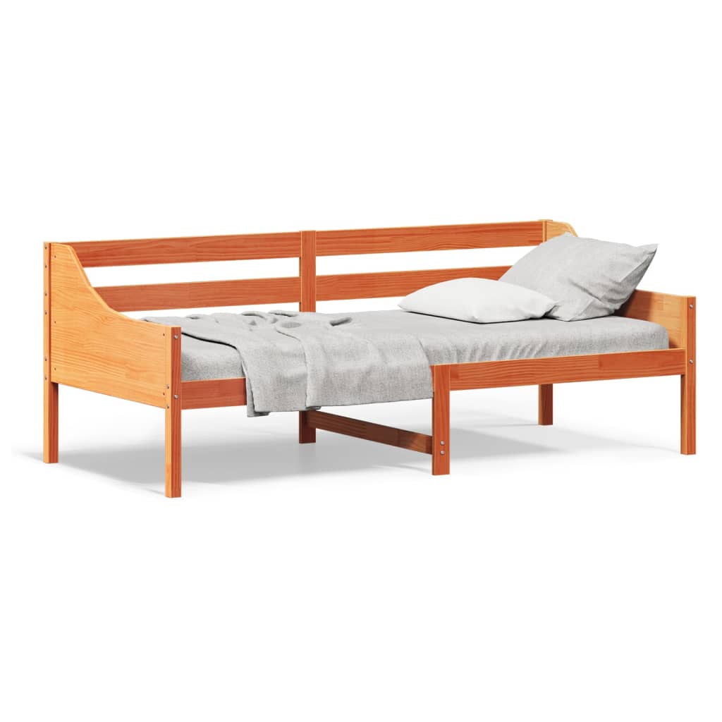 Day Bed without Mattress Wax Brown 80x200 cm Solid Wood Pine