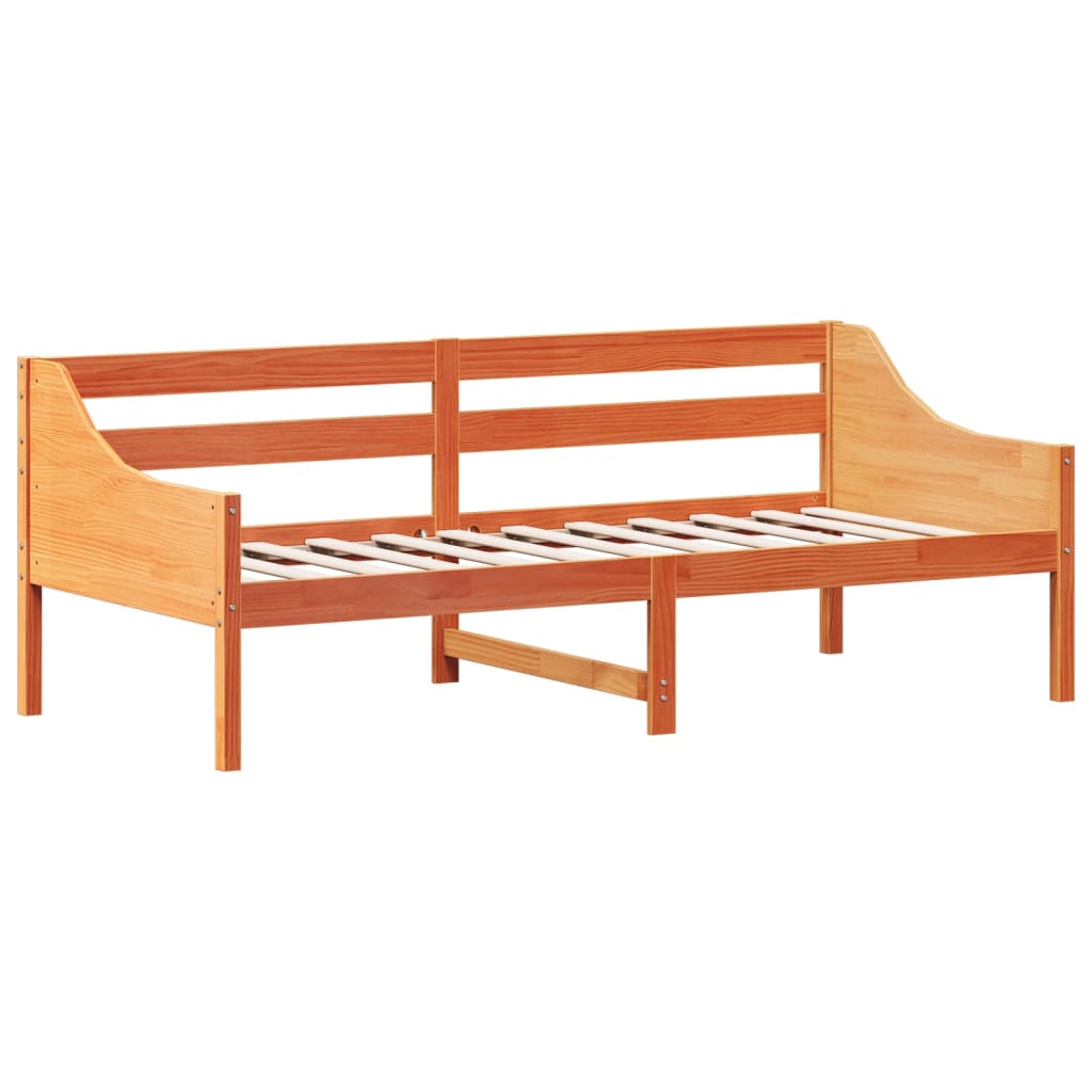 Day Bed without Mattress Wax Brown 100x200 cm Solid Wood Pine
