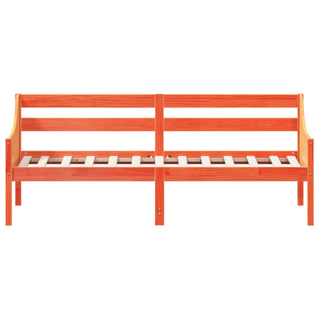 Day Bed without Mattress Wax Brown 90x190 cm Single Solid Wood Pine