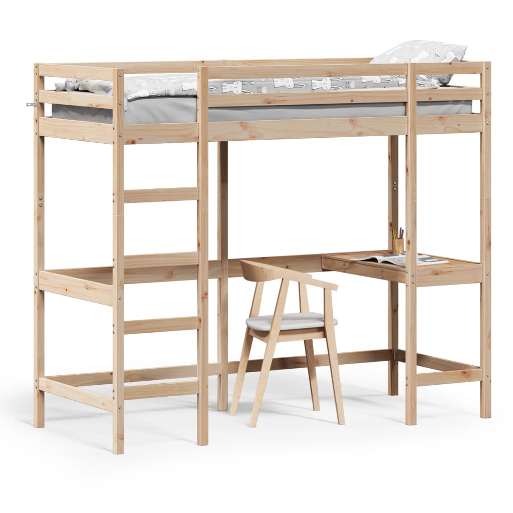Loft Bed without Mattress 80x200 cm Solid Wood Pine