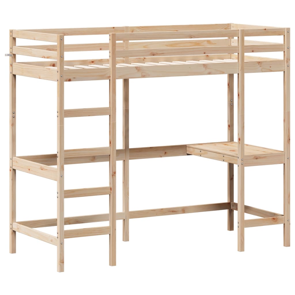 Loft Bed without Mattress 80x200 cm Solid Wood Pine