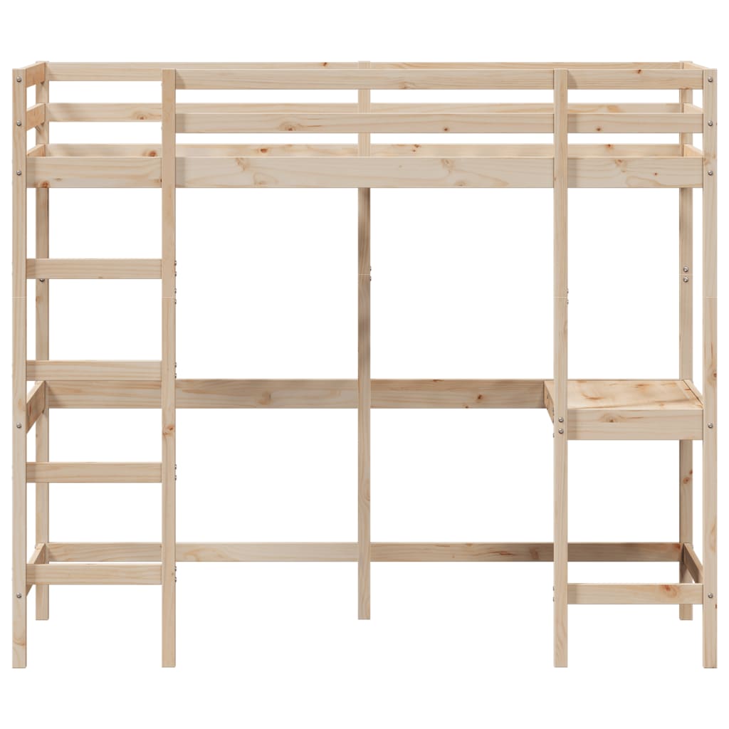 Loft Bed without Mattress 80x200 cm Solid Wood Pine