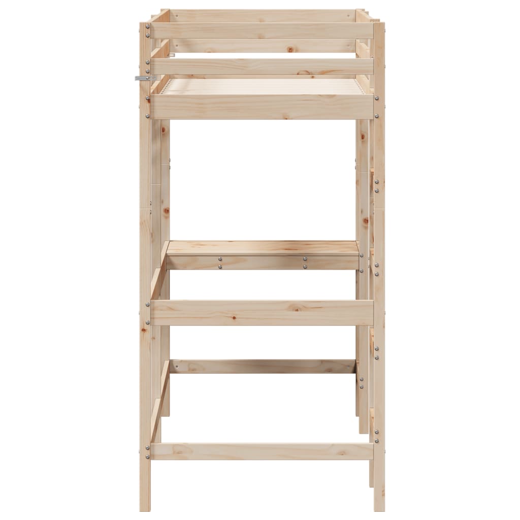 Loft Bed without Mattress 80x200 cm Solid Wood Pine