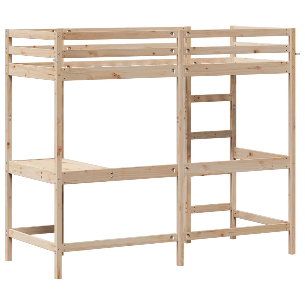 Loft Bed without Mattress 80x200 cm Solid Wood Pine