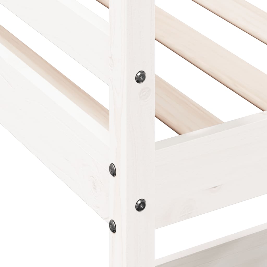 Loft Bed without Mattress White 80x200 cm Solid Wood Pine