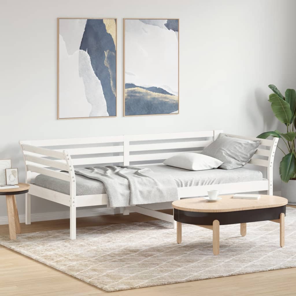 Day Bed without Mattress White 80x200 cm Solid Wood Pine