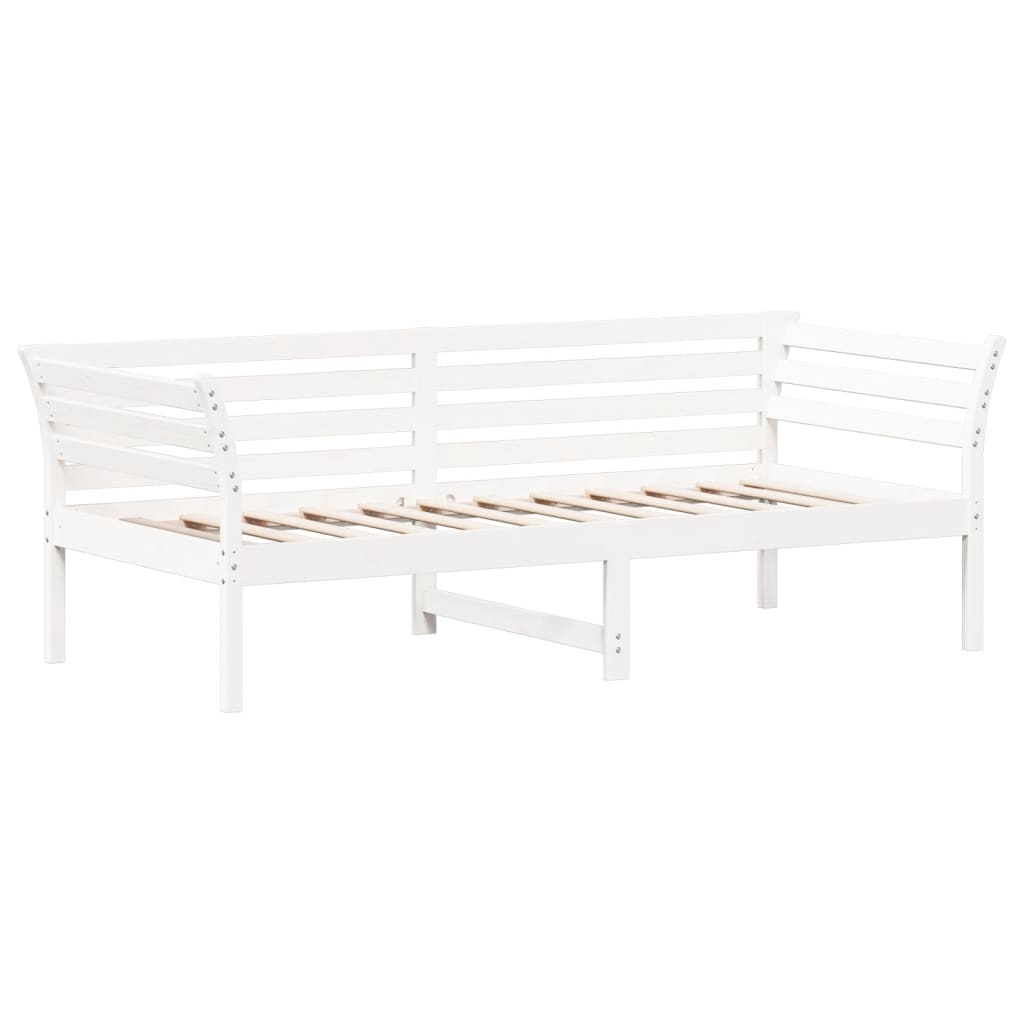 Day Bed without Mattress White 90x200 cm Solid Wood Pine