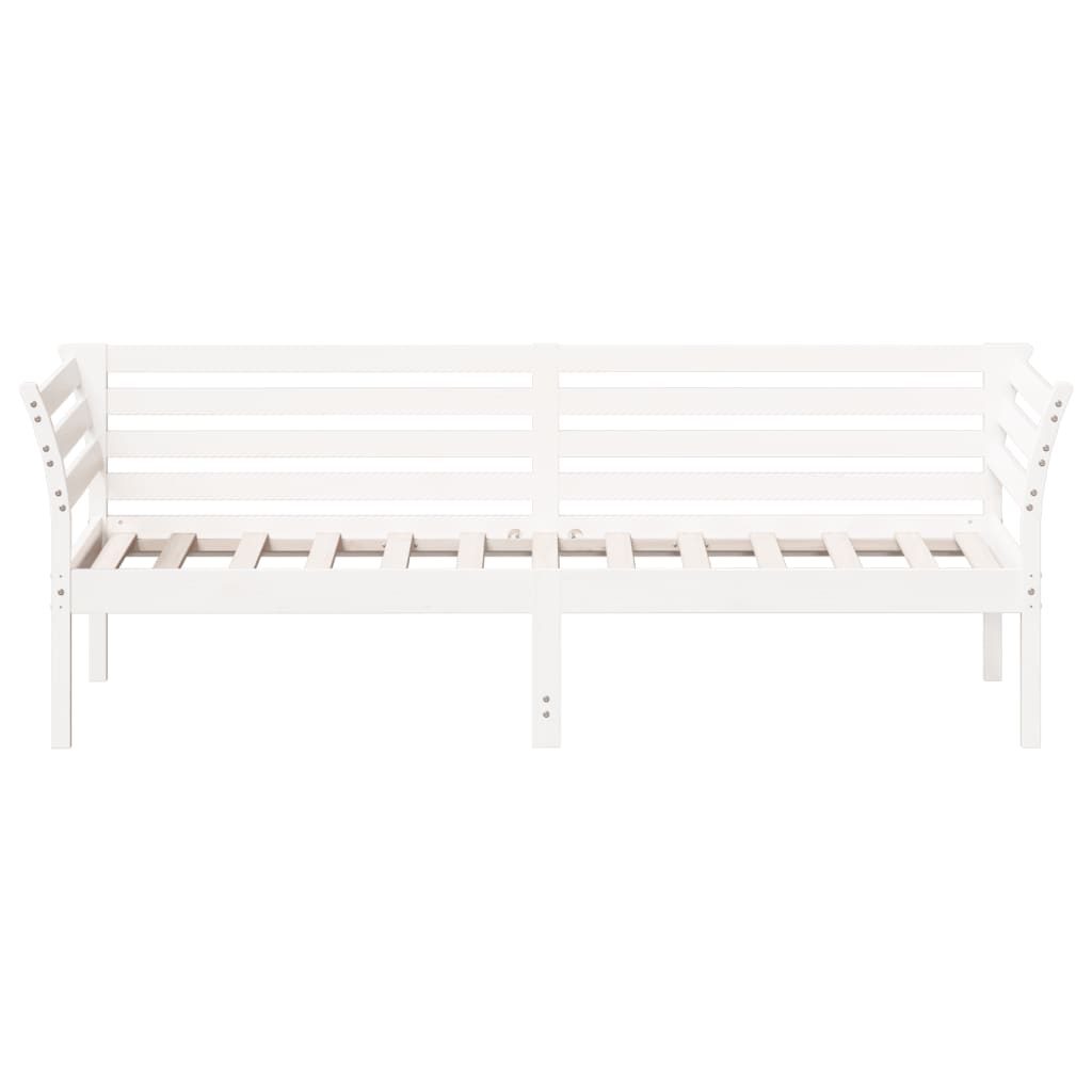 Day Bed without Mattress White 90x200 cm Solid Wood Pine