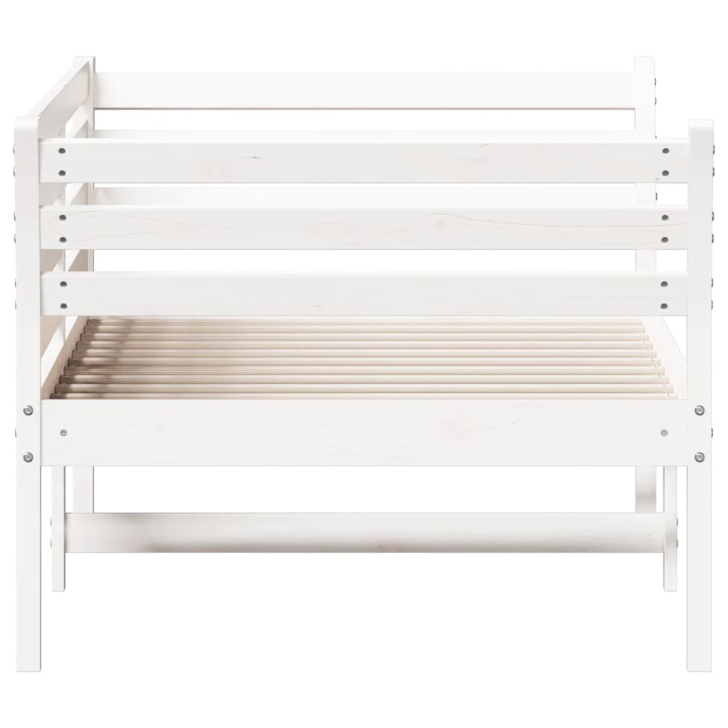 Day Bed without Mattress White 90x200 cm Solid Wood Pine