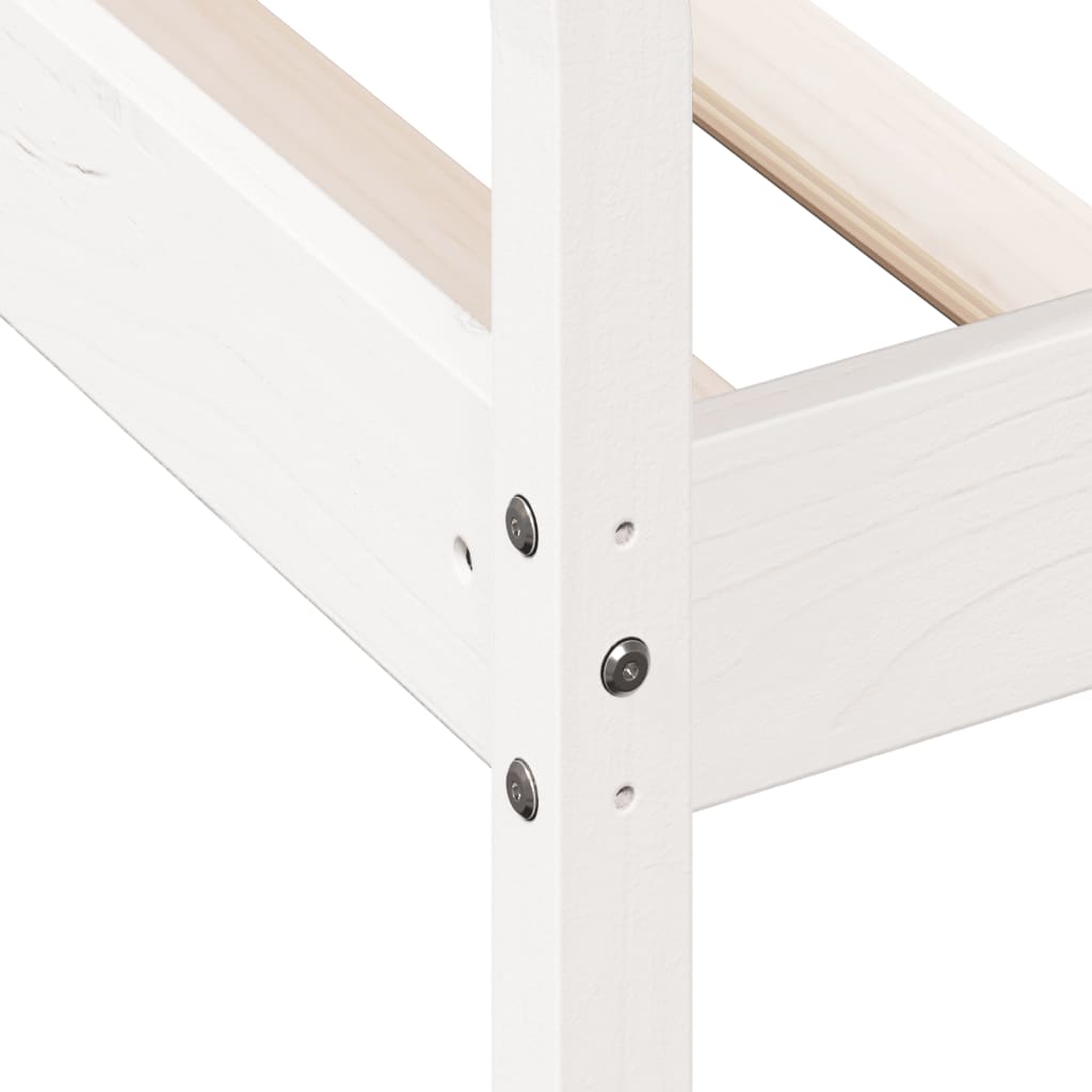 Day Bed without Mattress White 100x200 cm Solid Wood Pine