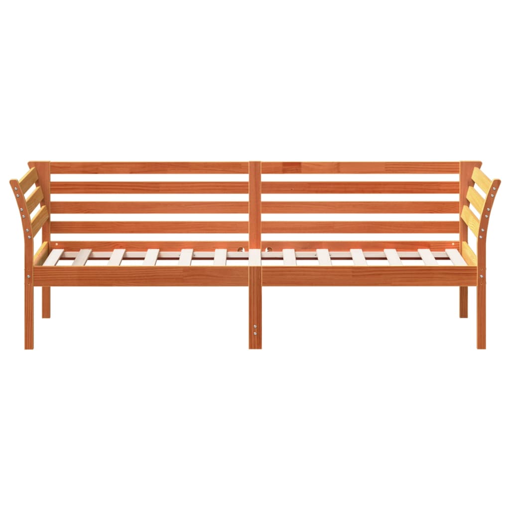 Day Bed without Mattress Wax Brown 100x200 cm Solid Wood Pine