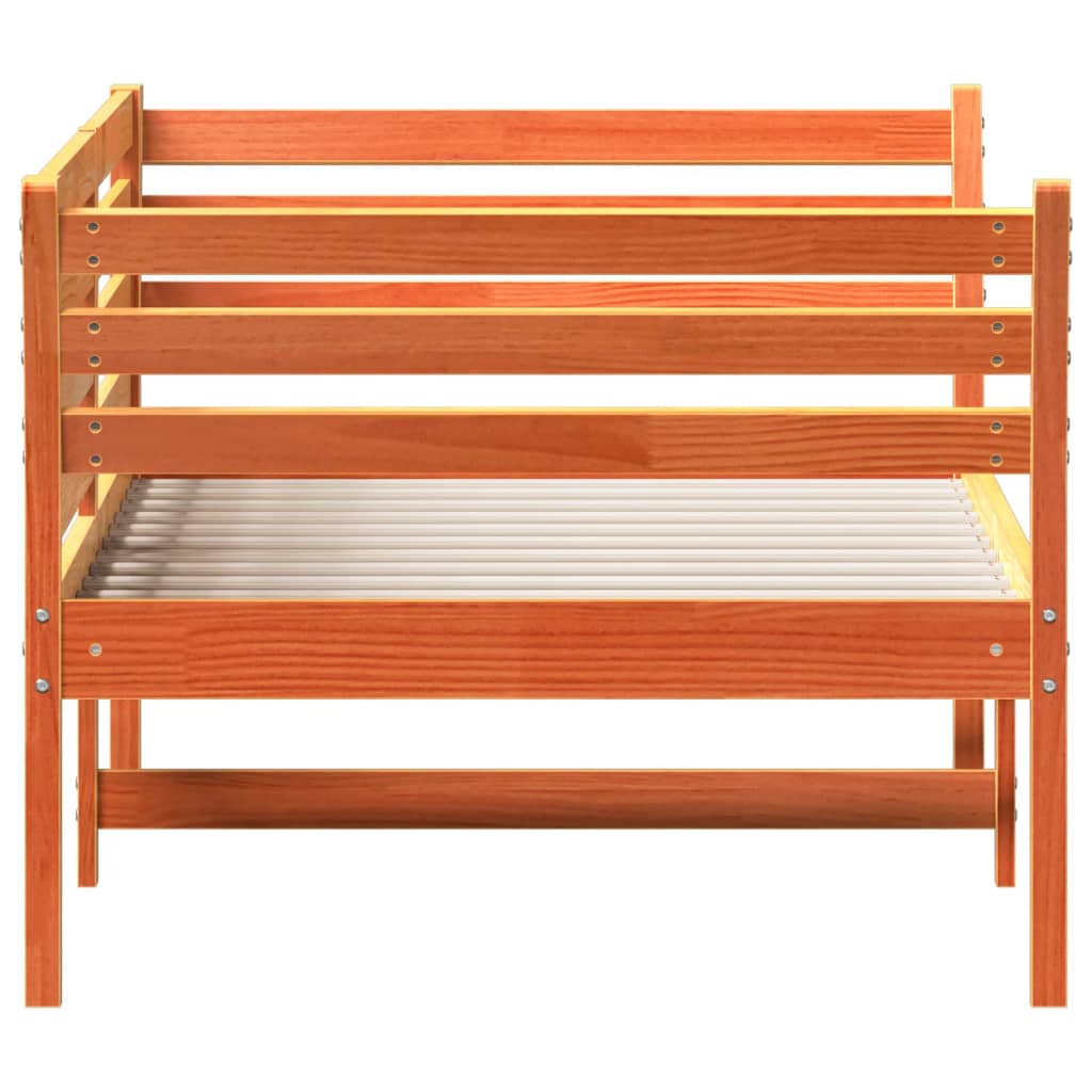 Day Bed without Mattress Wax Brown 100x200 cm Solid Wood Pine
