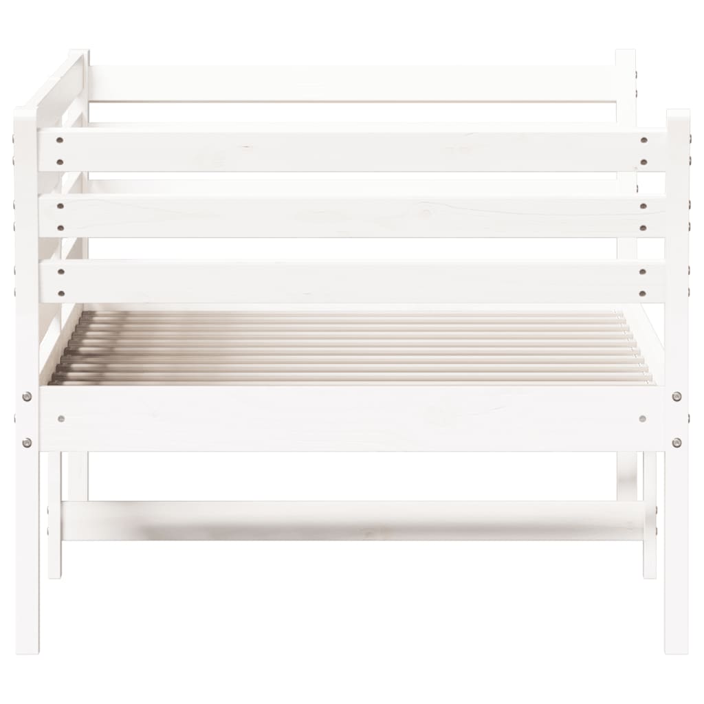 Day Bed without Mattress White 90x190 cm Single Solid Wood Pine