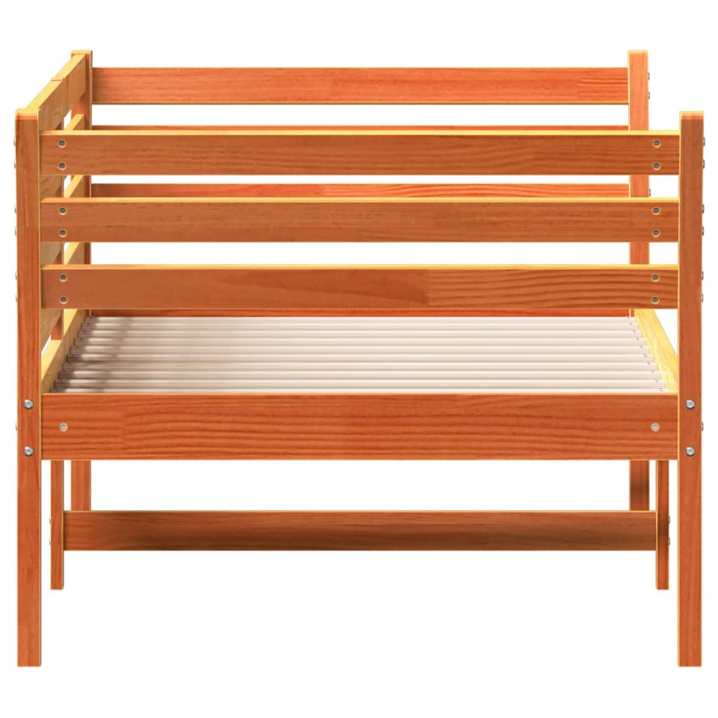 Day Bed without Mattress Wax Brown 90x190 cm Single Solid Wood Pine