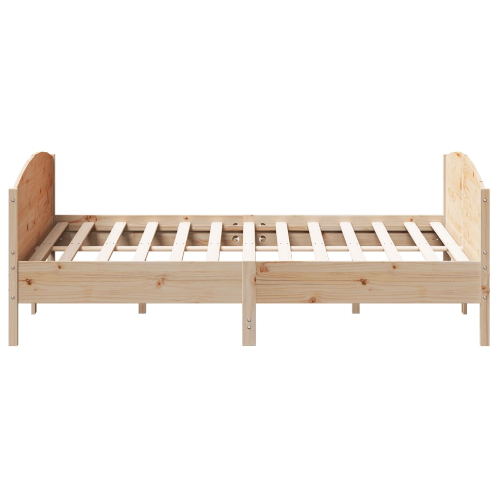 Bed Frame without Mattress 200x200 cm Solid Wood Pine