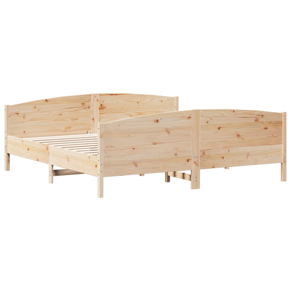 Bed Frame without Mattress 180x200 cm Super King Solid Wood Pine