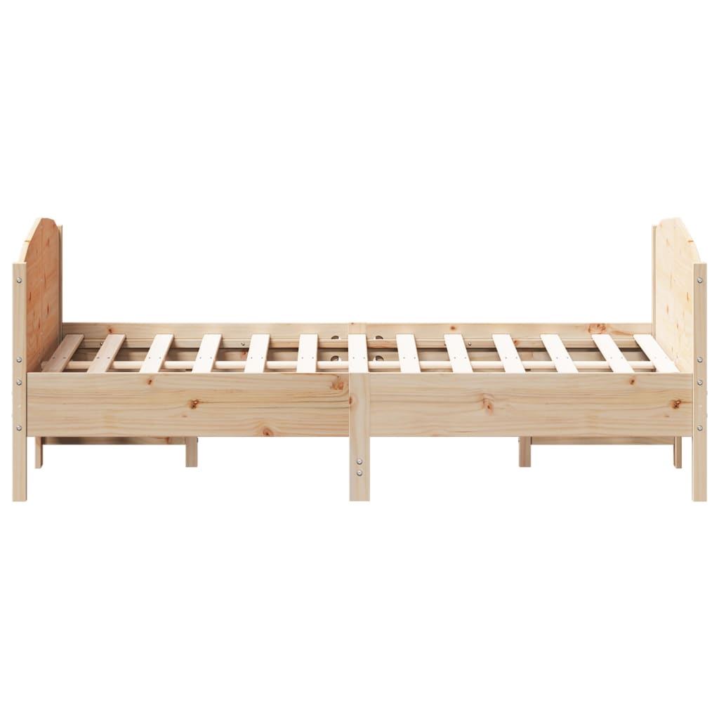 Bed Frame without Mattress 140x200 cm Solid Wood Pine