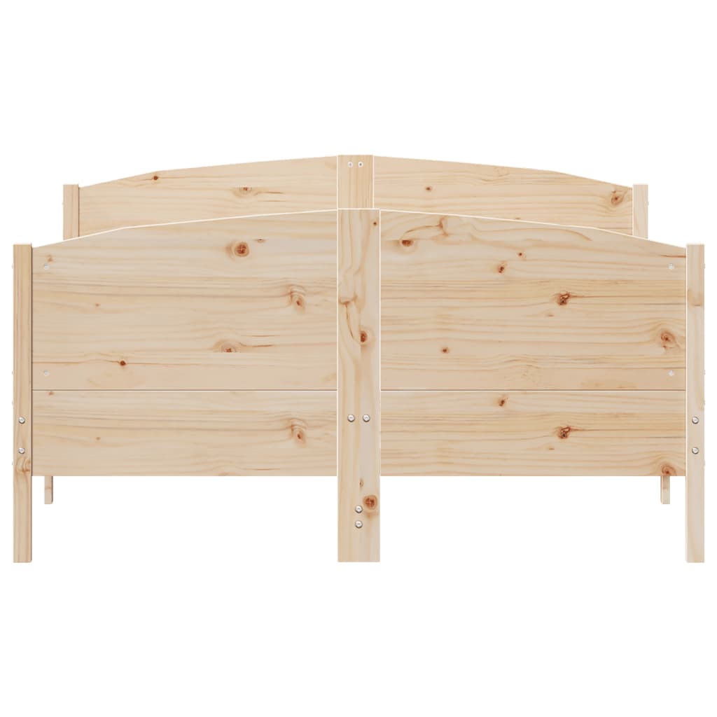 Bed Frame without Mattress 120x200 cm Solid Wood Pine