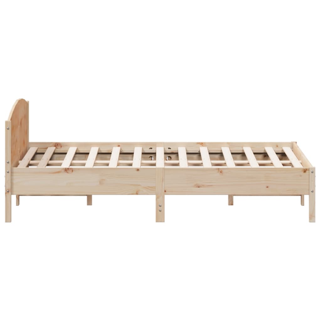 Bed Frame without Mattress 200x200 cm Solid Wood Pine