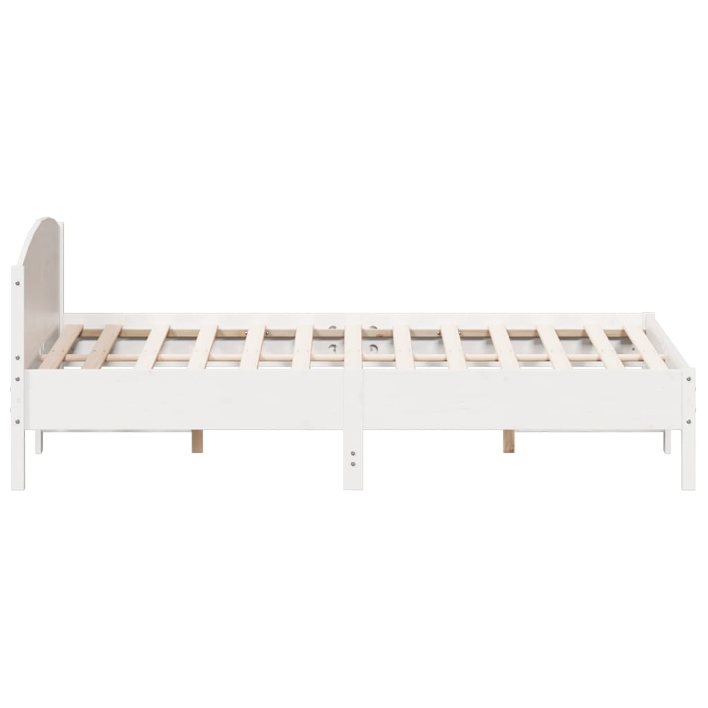 Bed Frame without Mattress White 180x200 cm Super King Solid Wood Pine