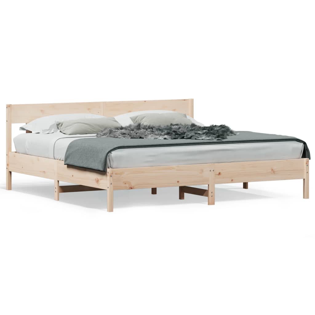Bed Frame without Mattress 180x200 cm Super King Solid Wood Pine