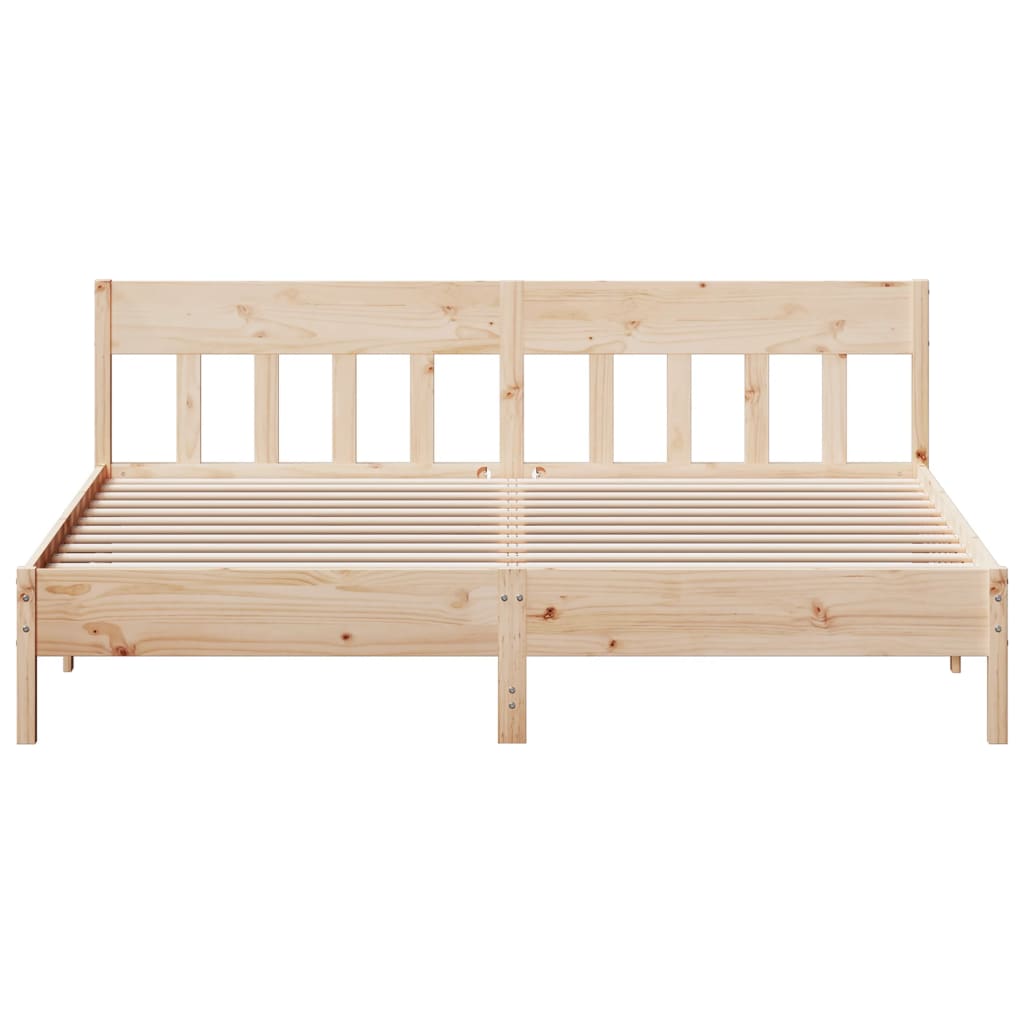 Bed Frame without Mattress 180x200 cm Super King Solid Wood Pine