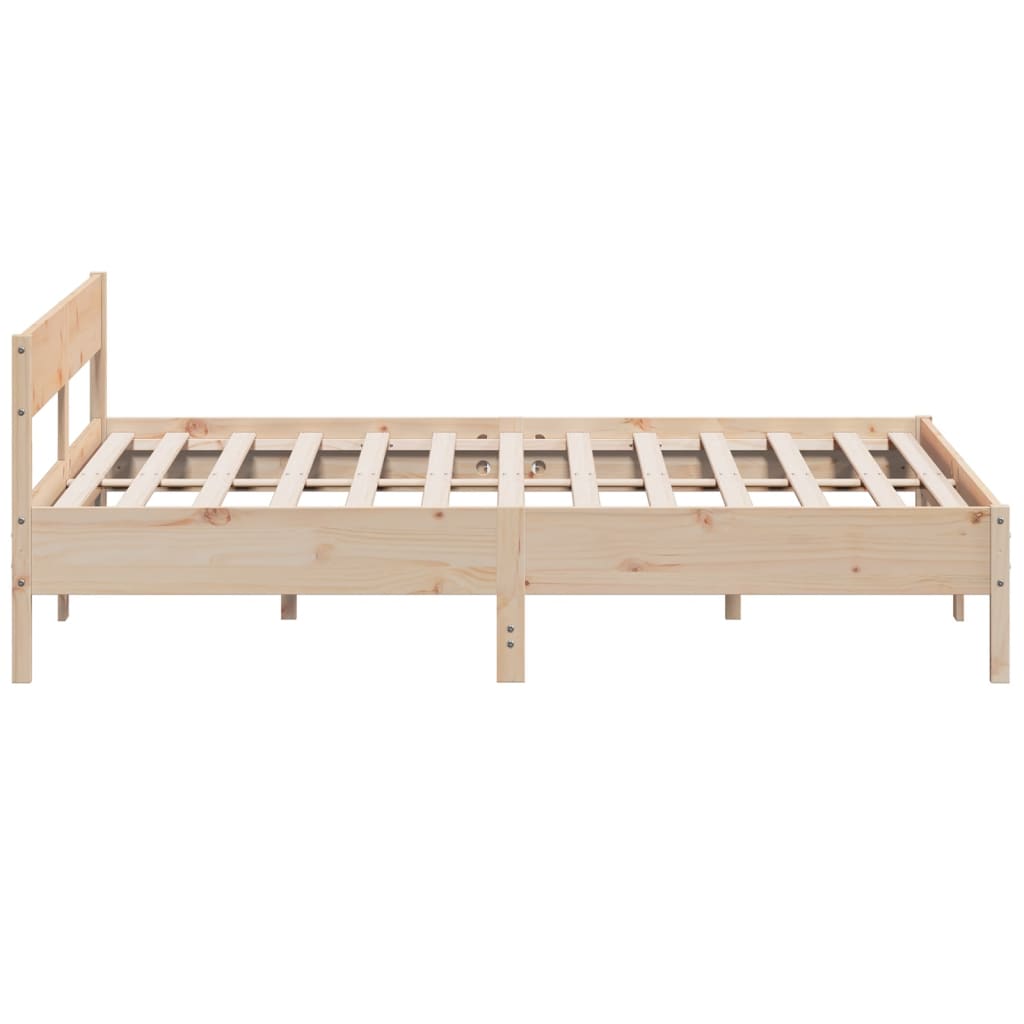 Bed Frame without Mattress 200x200 cm Solid Wood Pine