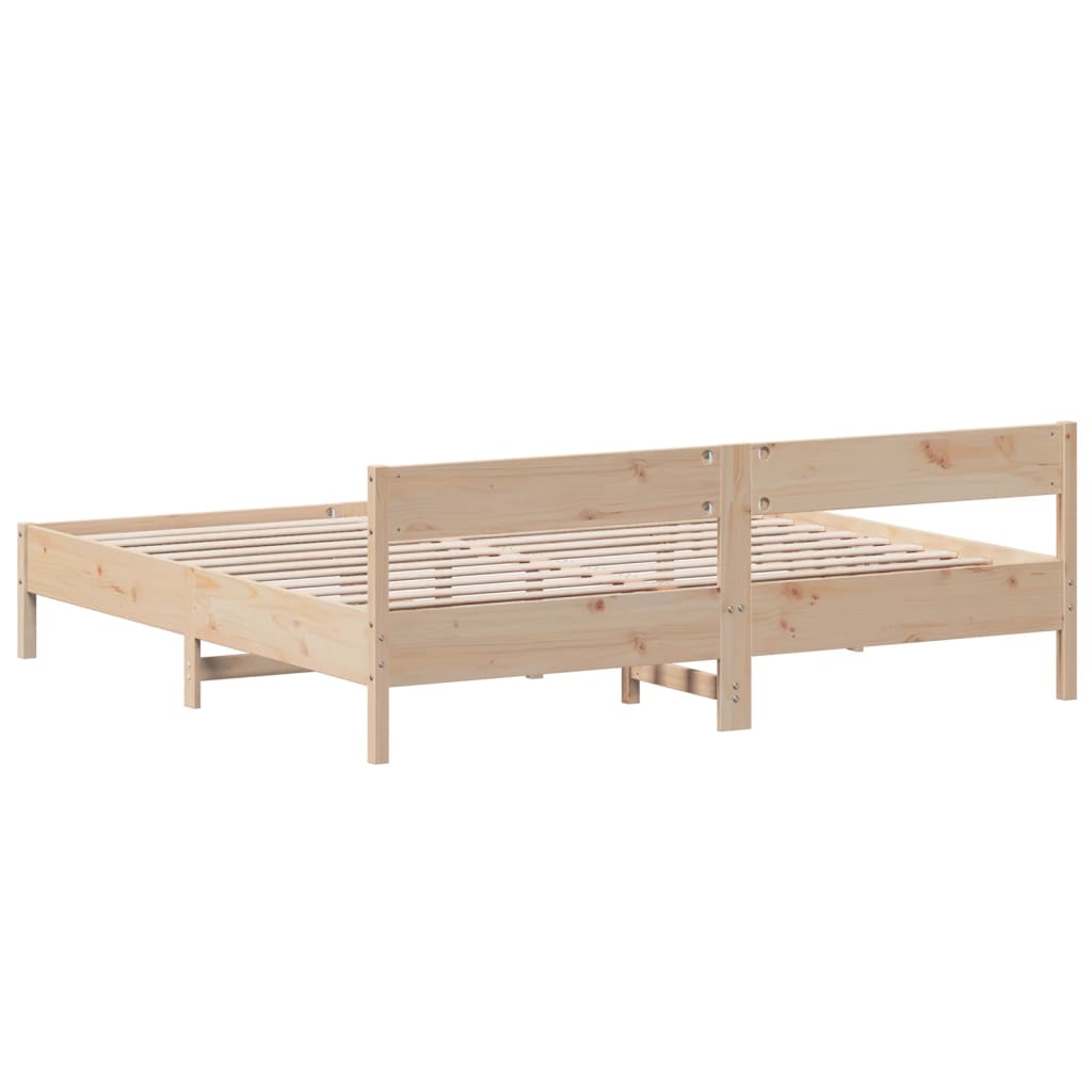 Bed Frame without Mattress 180x200 cm Super King Solid Wood Pine