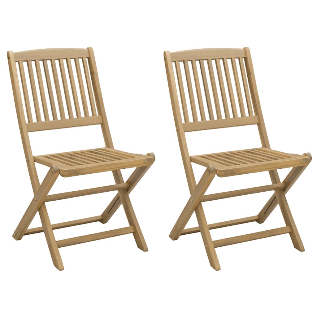 Folding Garden Chairs 2 pcs 57x48.5x90 cm Solid Wood Acacia