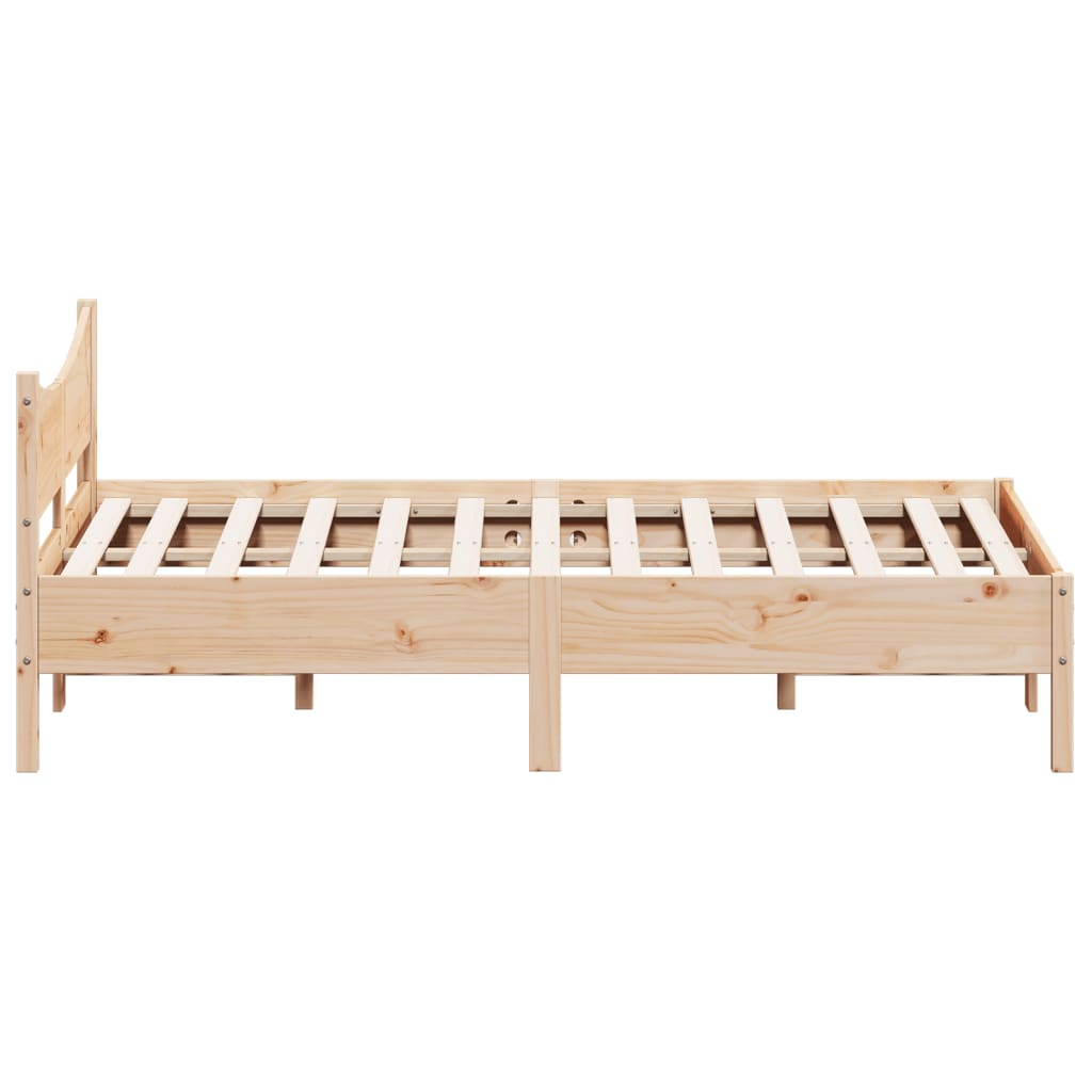 Bed Frame without Mattress 140x200 cm Solid Wood Pine