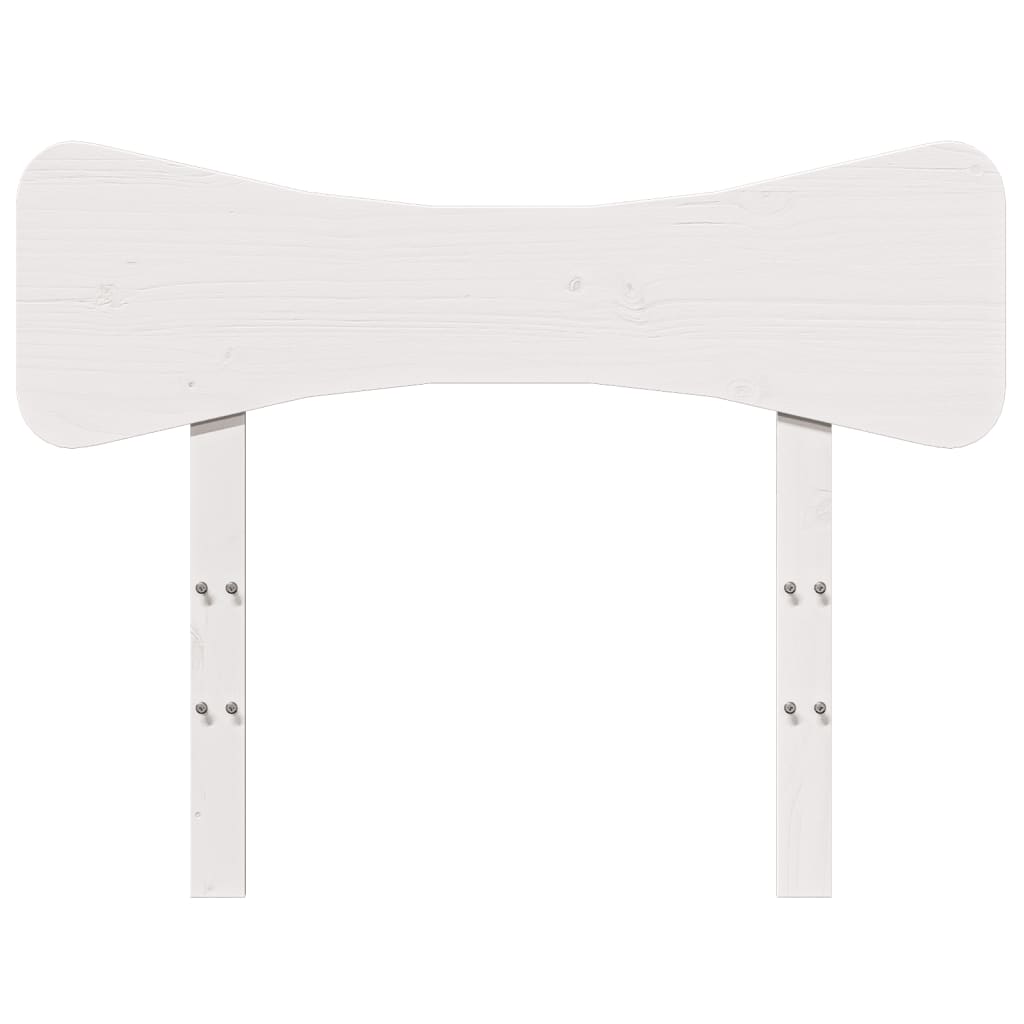 Headboard White 100 cm Solid Wood Pine