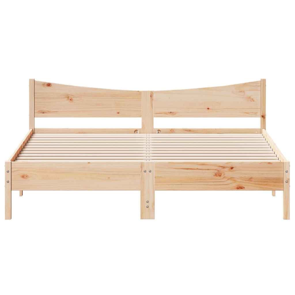 Bed Frame without Mattress 200x200 cm Solid Wood Pine