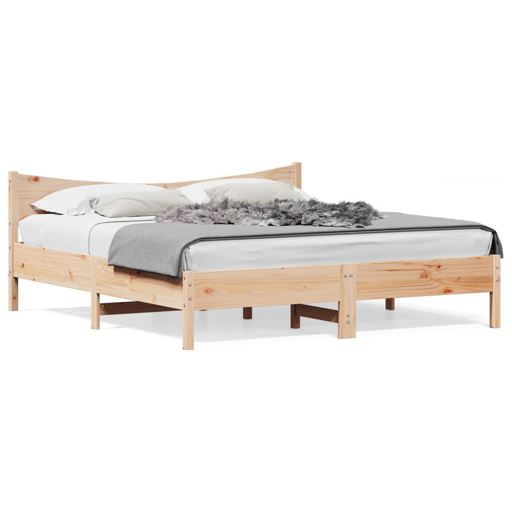 Bed Frame without Mattress 180x200 cm Super King Solid Wood Pine