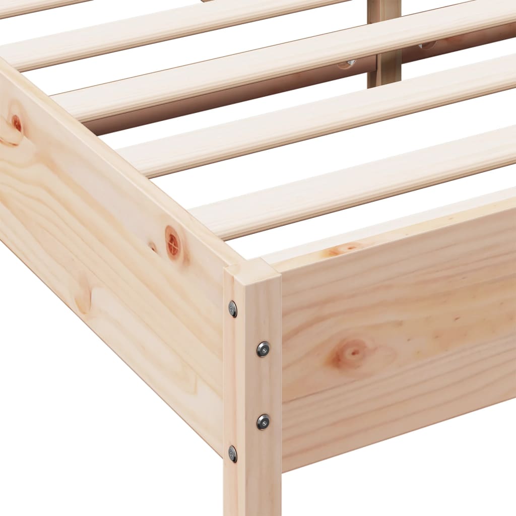 Bed Frame without Mattress 160x200 cm Solid Wood Pine