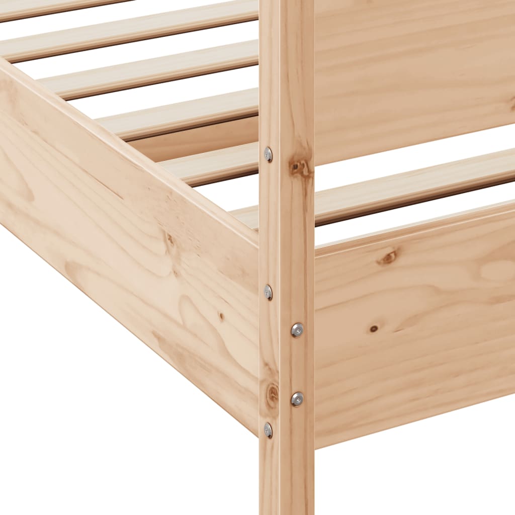 Bed Frame without Mattress 200x200 cm Solid Wood Pine