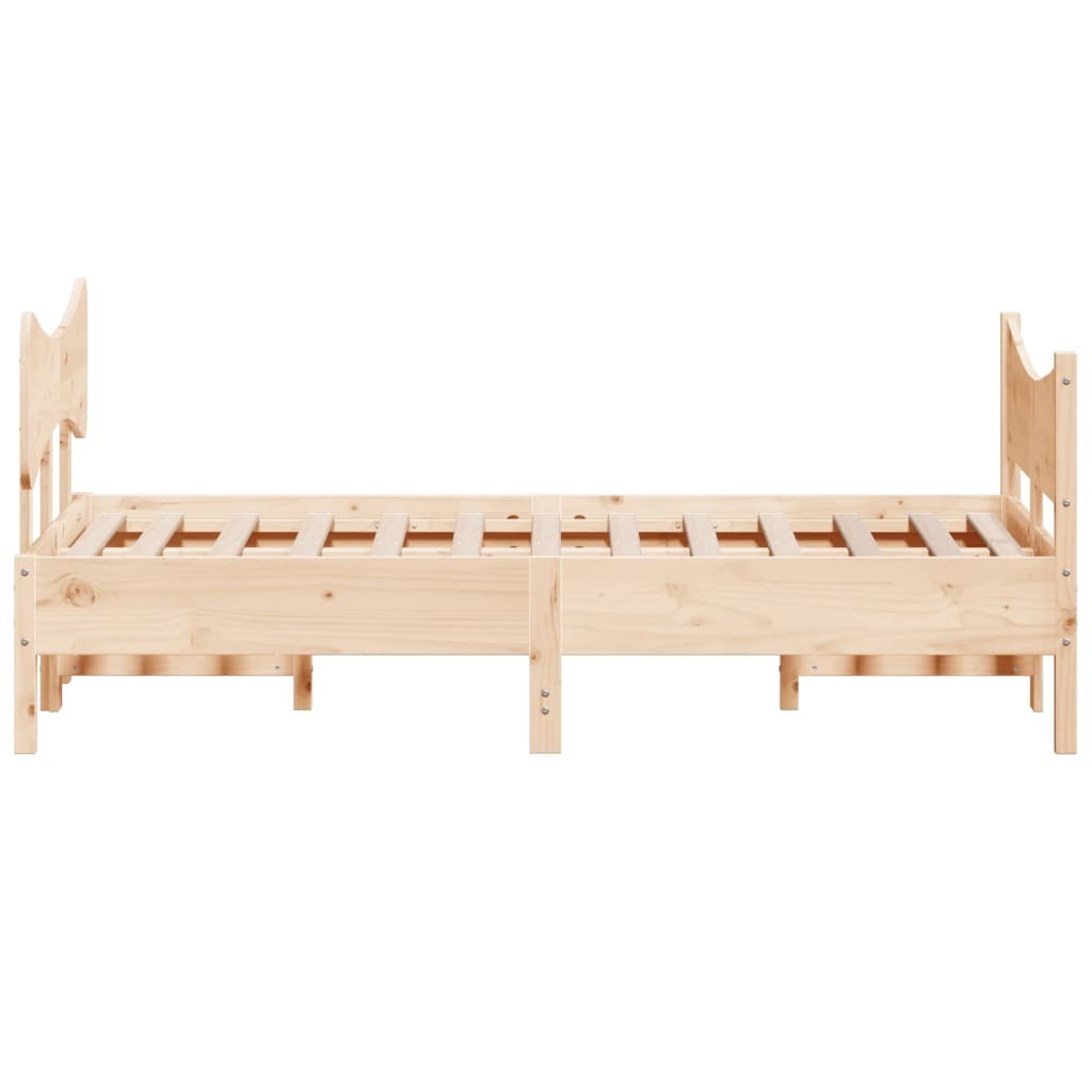 Bed Frame without Mattress 120x200 cm Solid Wood Pine
