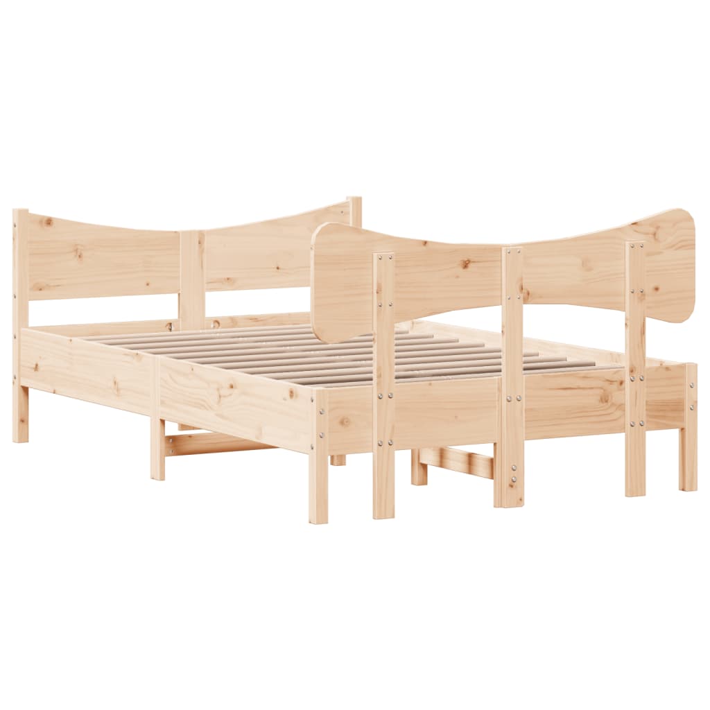 Bed Frame without Mattress 120x200 cm Solid Wood Pine