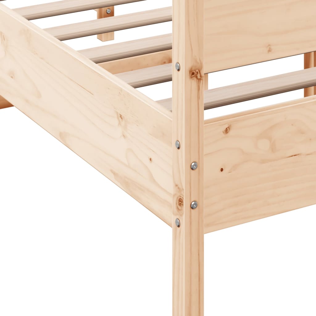 Bed Frame without Mattress 120x200 cm Solid Wood Pine